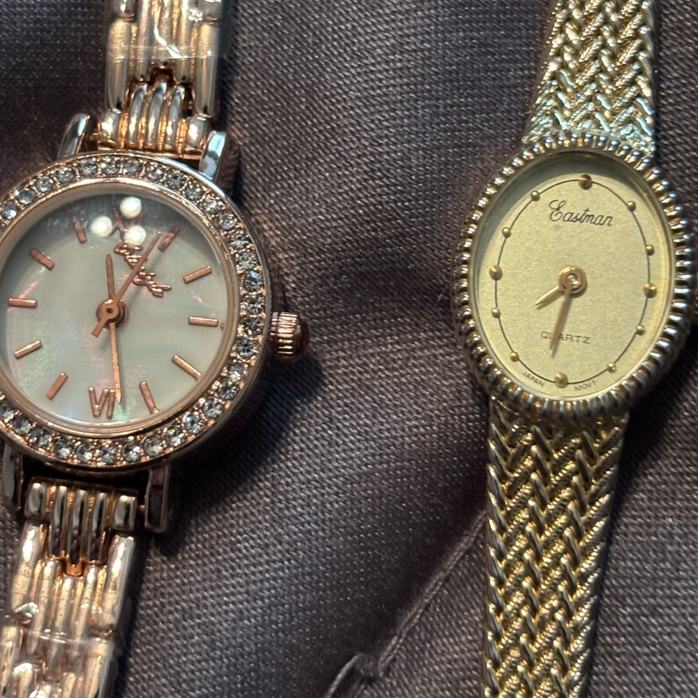 Elegant Gold and Silver Women's Watch Set